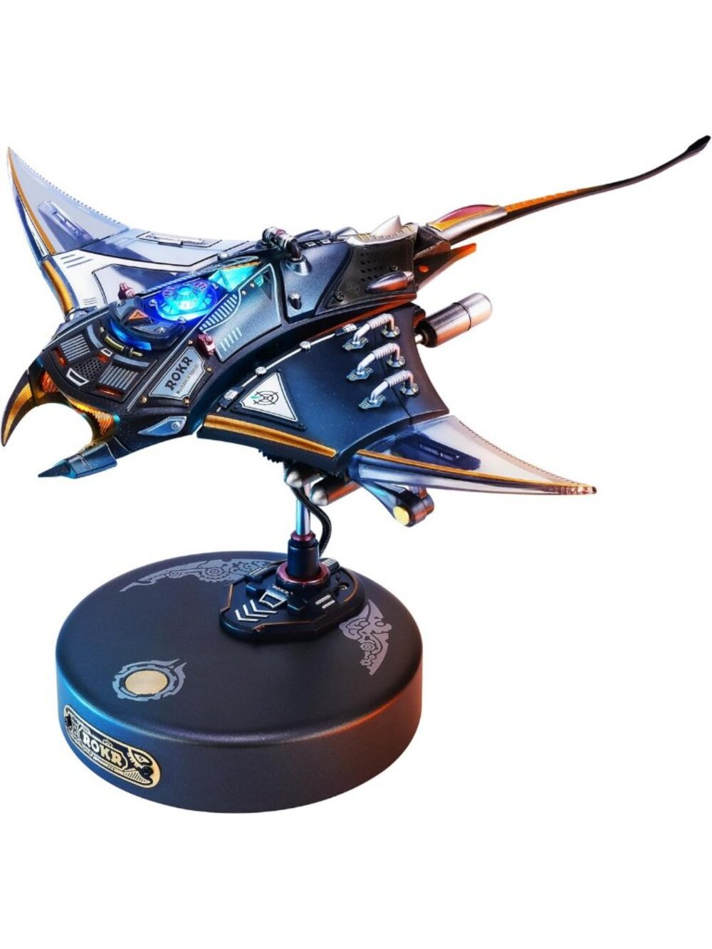 3D Metal Manta Ray Puzzle Kit for Adults | Unique Mechanical Model Toy